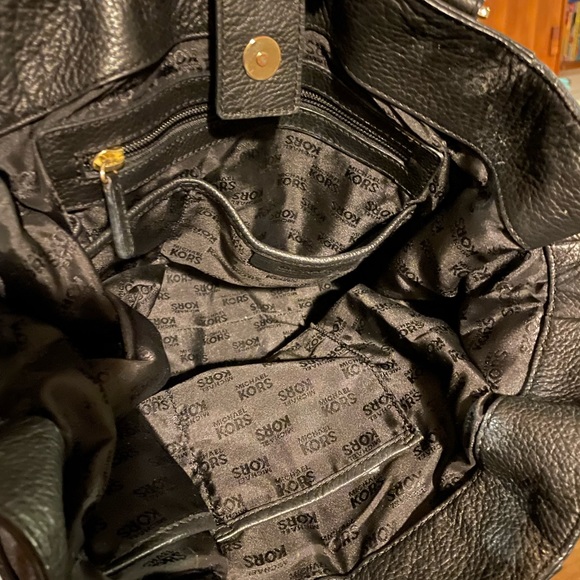 Michael Kors Black Leather Tote Bag - Picture 4 of 5